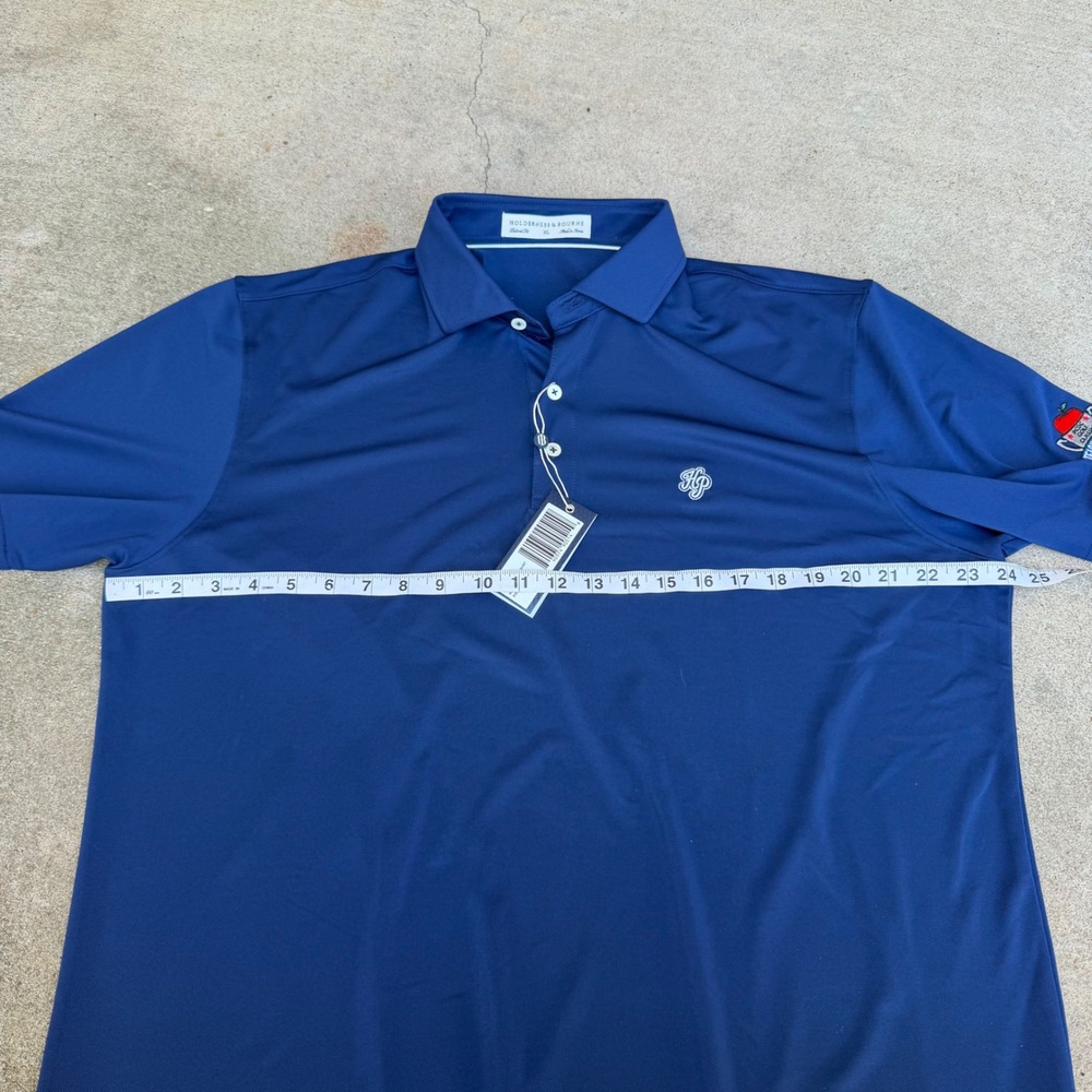 Holderness & Bourne Macdonald Golf Polo Shirt Mens XL Navy Tailored Fit NWT - Picture 4 of 7